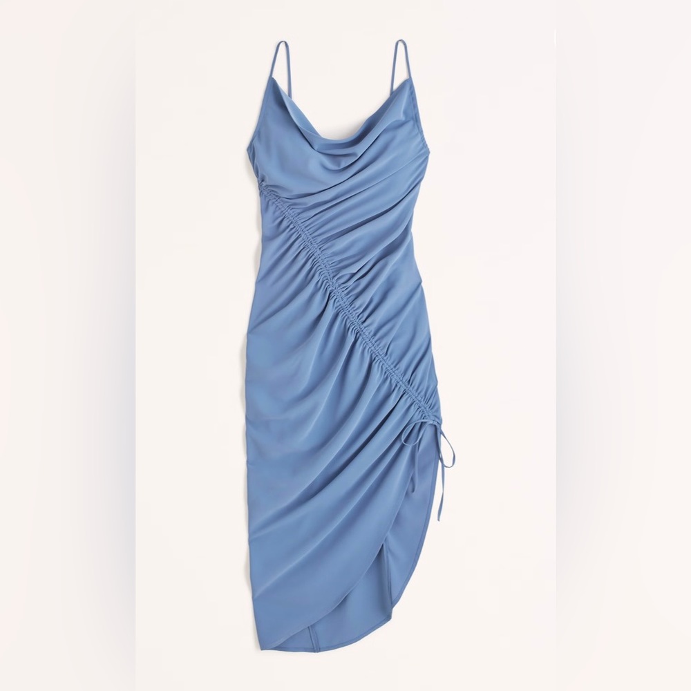 NWT Abercrombie Asymmetrical Cinched Midi Dress